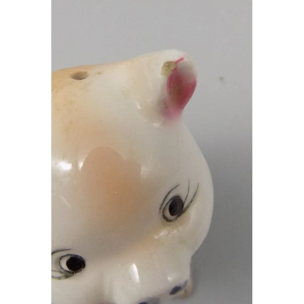 Vintage 50's Pig Salt & Pepper Shakers Japan Ceramic Praying Pig S&P MCM Retro